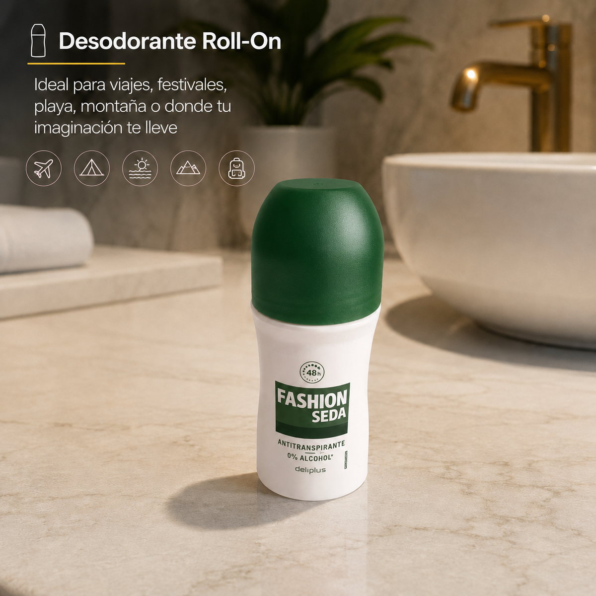 Desodorante roll-on con compartimento oculto para seguridad en viajes